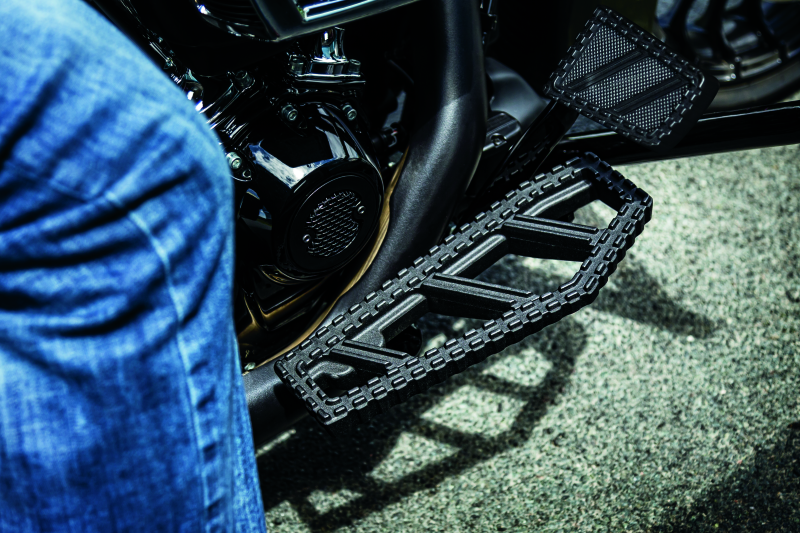 Load image into Gallery viewer, Kuryakyn Riot Brake Pedal Pad FL Models Satin Black
