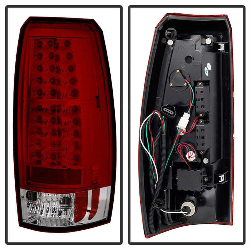 Load image into Gallery viewer, Spyder Chevy Avalanche 07-13 LED Tail Lights Red Clear ALT-YD-CAV07-LED-RC
