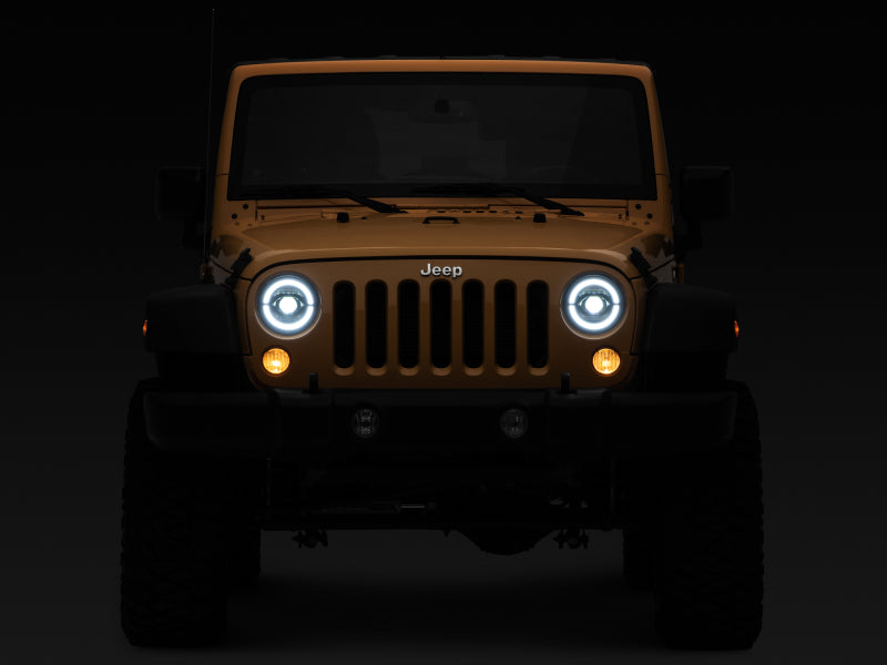 Load image into Gallery viewer, Raxiom 07-18 Jeep Wrangler JK Axial Series LED Headlights- Black Housing (Clear Lens)
