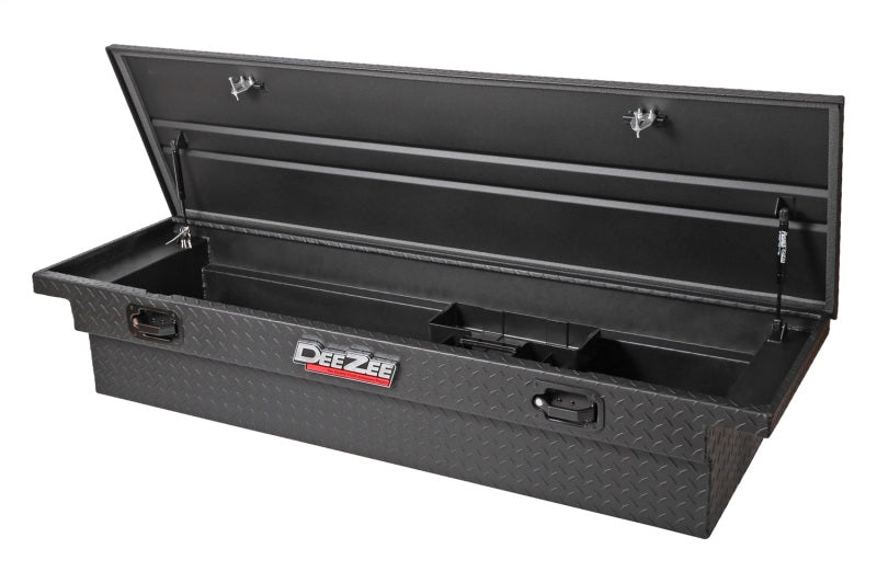 Load image into Gallery viewer, Deezee Universal Tool Box - Red Crossover - Single Lid Black BT Pull Handle (Low/Txt Blk)
