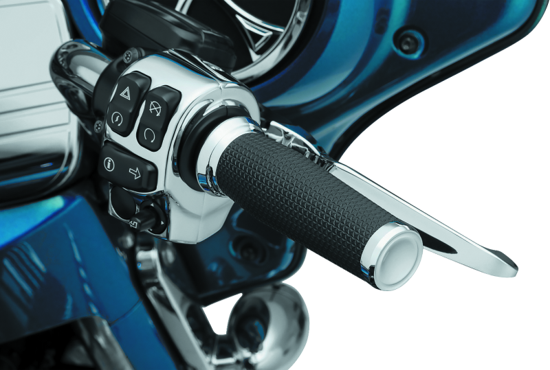 Load image into Gallery viewer, Kuryakyn Thresher Grips Throttle-By-Wire Chrome
