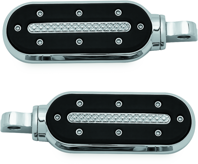 Load image into Gallery viewer, Kuryakyn Heavy Industry Pegs With Adapters Chrome

