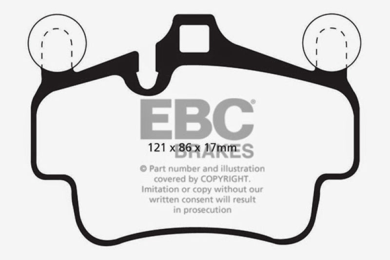Load image into Gallery viewer, EBC 07-08 Porsche 911 (997) (Cast Iron Rotor only) 3.6 Carrera 2 Redstuff Front Brake Pads
