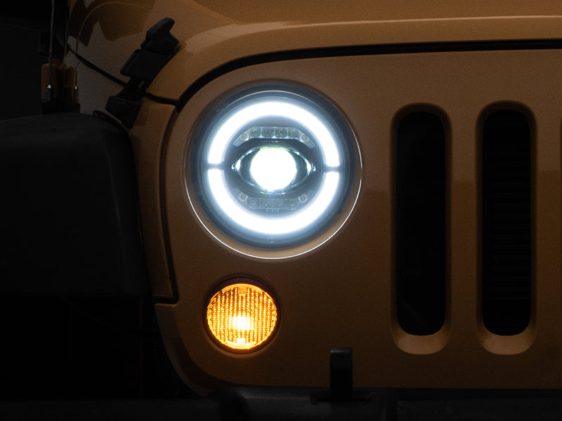 Load image into Gallery viewer, Raxiom 07-18 Jeep Wrangler JK Axial Series LED Headlights- Black Housing (Clear Lens)
