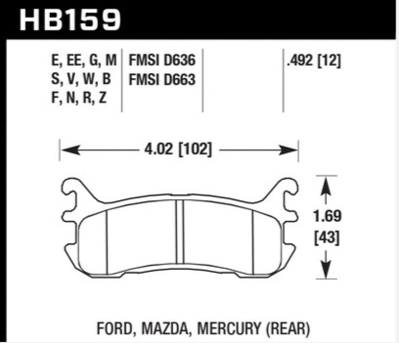 Load image into Gallery viewer, Hawk 03-05 Mazda Miata Rear ER-1 Brake Pad Set
