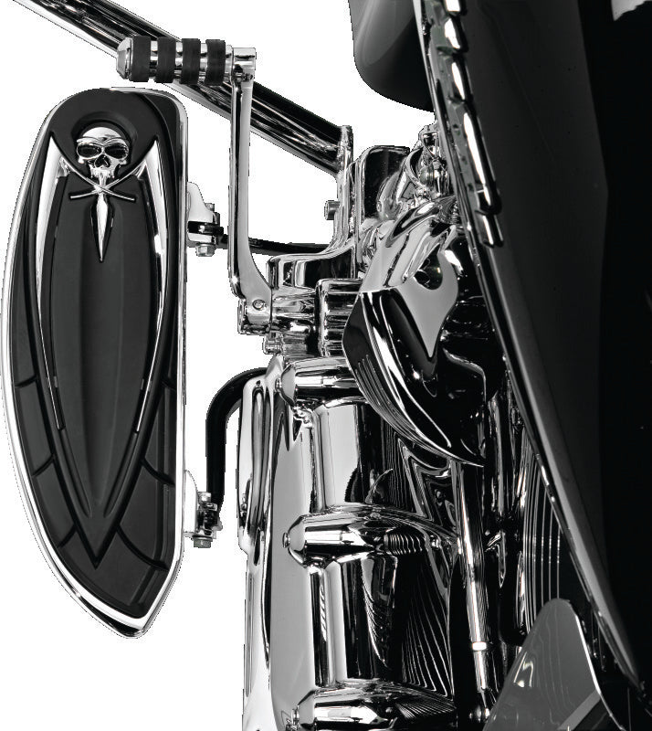 Load image into Gallery viewer, Kuryakyn Floorboard Relocator Brackets 17-23 Touring Chrome
