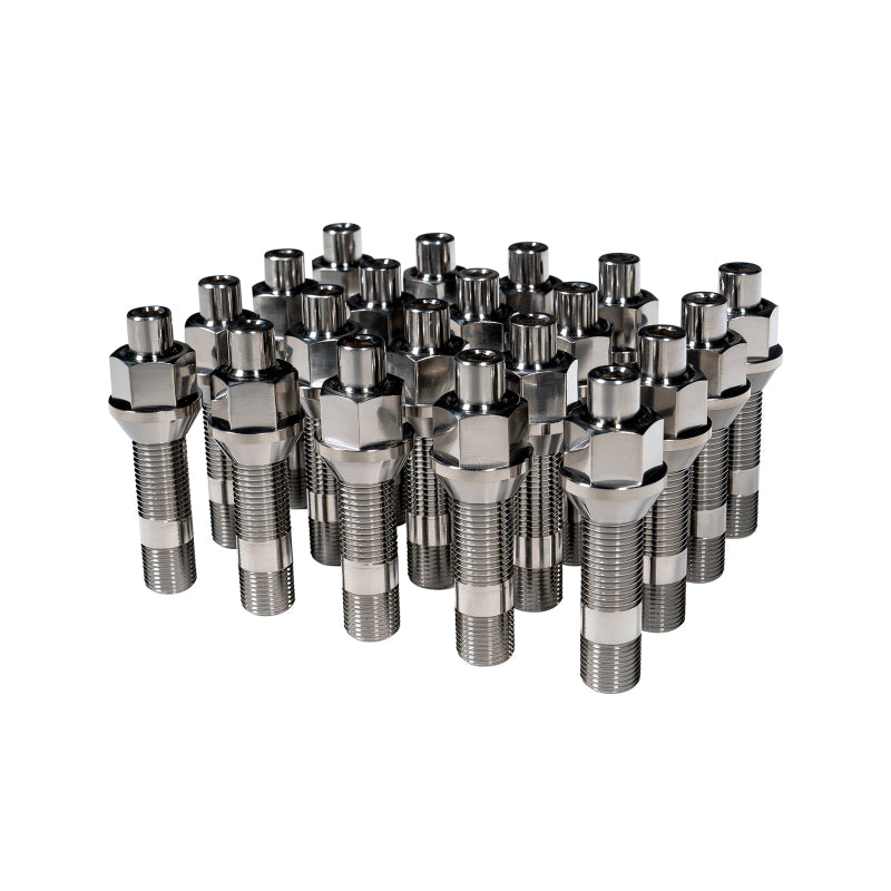 Load image into Gallery viewer, Wheel Mate Titanium Wheel Stud Conversion (Raw Ti) - M14x1.25 to M14x1.5 - 74mm - 60deg Lug Nut
