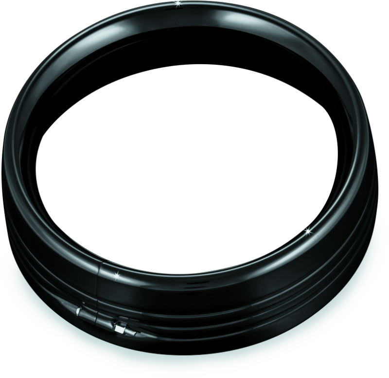 Load image into Gallery viewer, Kuryakyn 7inch Headlamp Trim Ring Gloss Black
