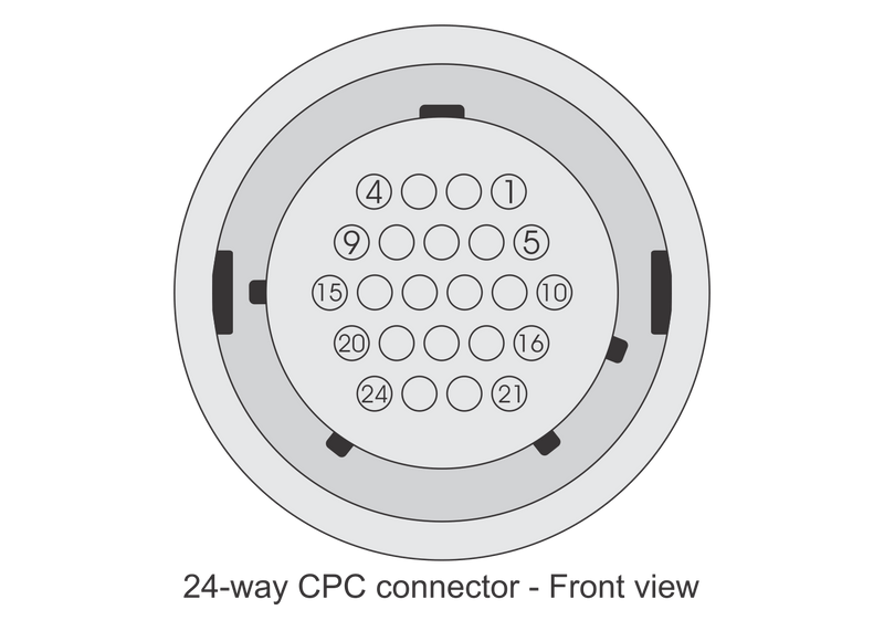 Load image into Gallery viewer, FuelTech AMP CPC Connector Kit 24-Way Diagram

