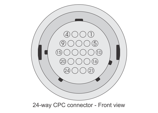 FuelTech AMP CPC Connector Kit 24-Way Diagram