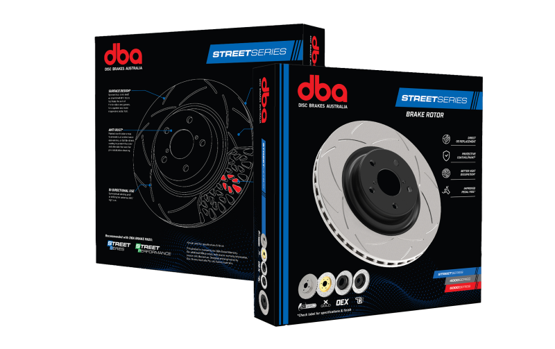 Load image into Gallery viewer, DBA 02-09 Subaru WRX / 02-07 STi 10 Stud Hole Rear Slotted Street Series Rotor
