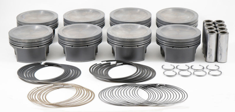 Load image into Gallery viewer, Mahle MS Piston Set SBF 284cid 3.572in Bore 3.543in Stroke 5.930in Rod .866 Pin-16cc 9.5 CR Set of 8
