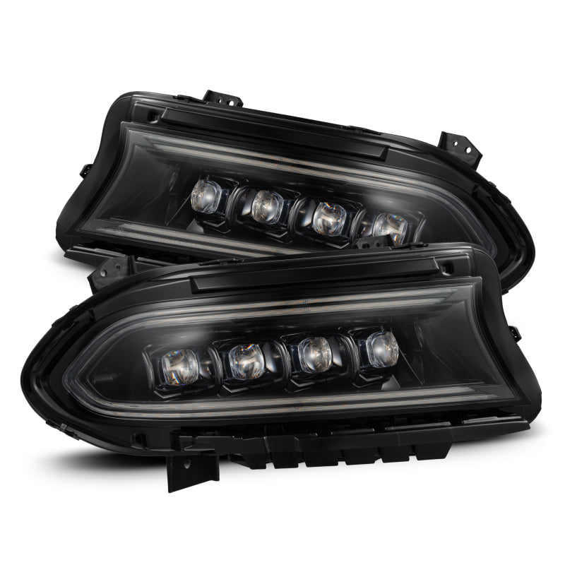 Load image into Gallery viewer, AlphaRex 15-23 Dodge Charger NOVA LED Proj Headlights Alpha-Blk w/Actv Light &amp; Seq.Sig / SB DRL
