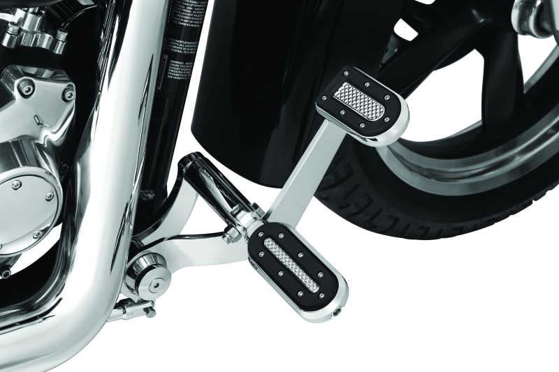 Load image into Gallery viewer, Kuryakyn Heavy Industry Pegs With Adapters Chrome
