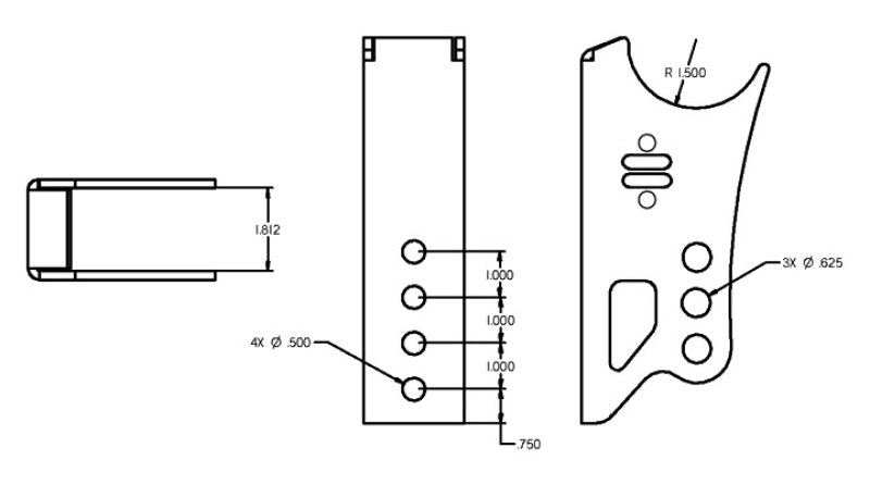 Load image into Gallery viewer, Ridetech Weld On Rear Axle Bracket for Bolt-On 4 Link
