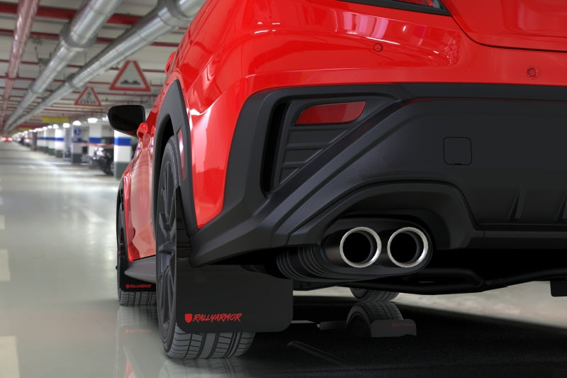 Load image into Gallery viewer, Rally Armor 2022+ Subaru WRX Black UR Mud Flap Altered Font Red Logo
