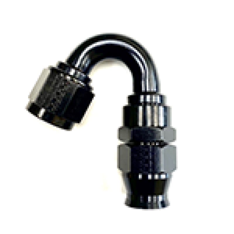Load image into Gallery viewer, Fragola -6AN Real Street x 150 Degree Hose End Black For PTFE Hose
