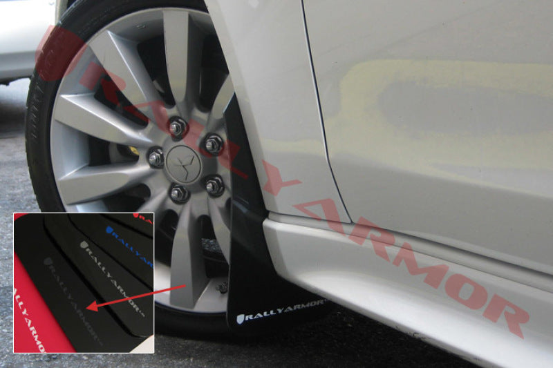 Load image into Gallery viewer, Rally Armor 07-17 Mitsubishi Lancer Black UR Mud Flap w/ Grey Logo

