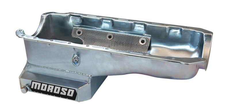 Load image into Gallery viewer, Moroso Chevrolet Big Block Mark IV Kicked Out Wet Sump 6qt 8in Steel Oil Pan

