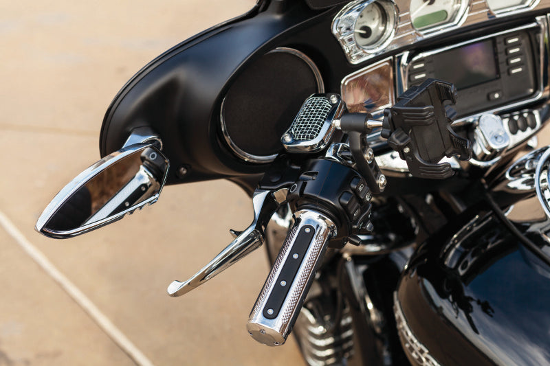Load image into Gallery viewer, Kuryakyn Heavy Industry Grips Throttle-By-Wire Chrome
