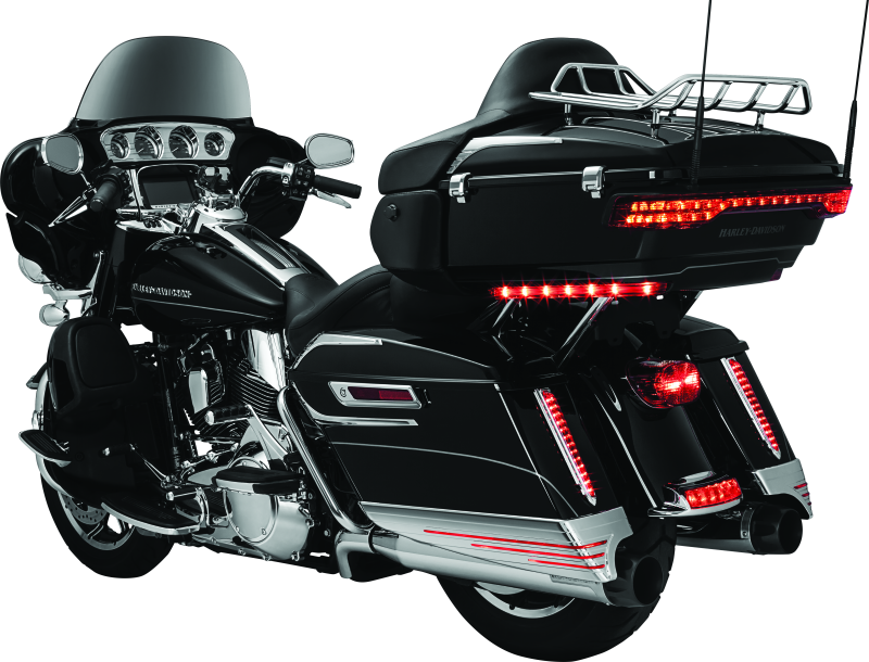 Load image into Gallery viewer, Kuryakyn Tri-Line Gauge Trim 14-Up Touring Models Chrome
