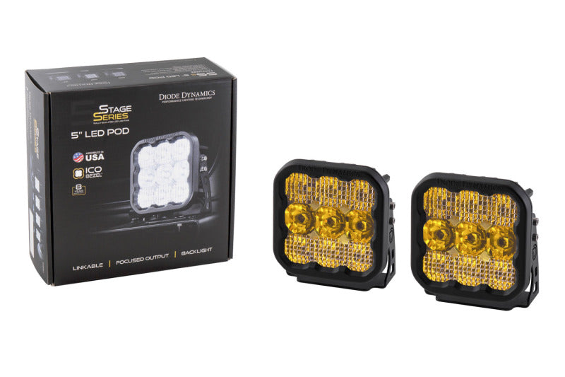 Load image into Gallery viewer, Diode Dynamics SS5 LED Pod Sport - Yellow Combo (Pair)
