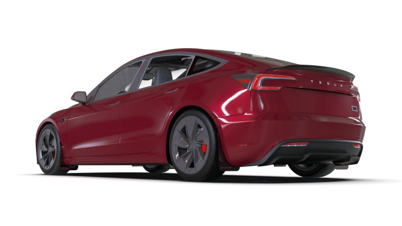 Load image into Gallery viewer, Rally Armor 2024 Tesla Model 3 Highland Black UR Mud Flap Dark Grey Logo
