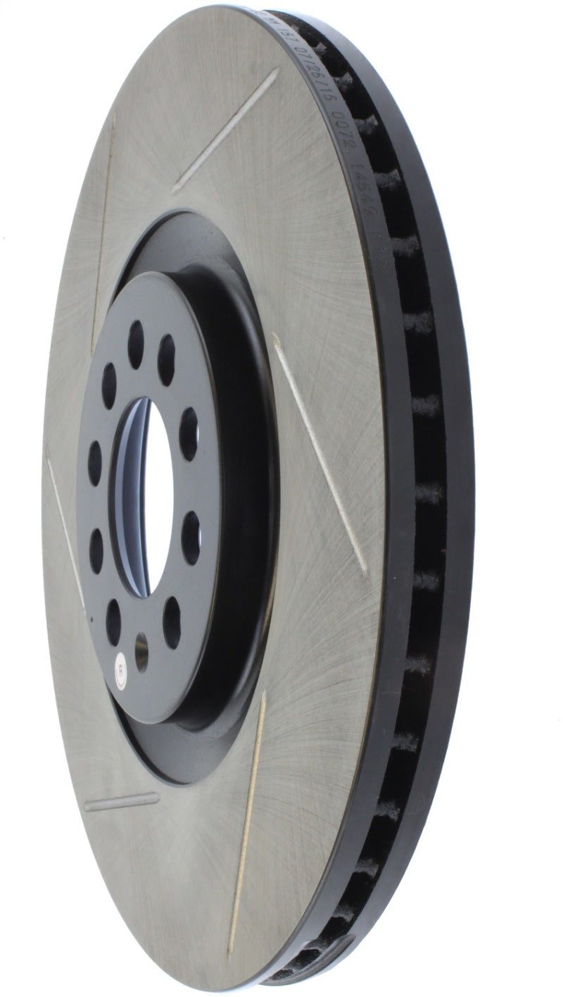 Load image into Gallery viewer, StopTech Power Slot 3/99-06 Audi TT/00-06 TT Quattro / 03-05 VW Golf GTi Right Front Slotted Rotor
