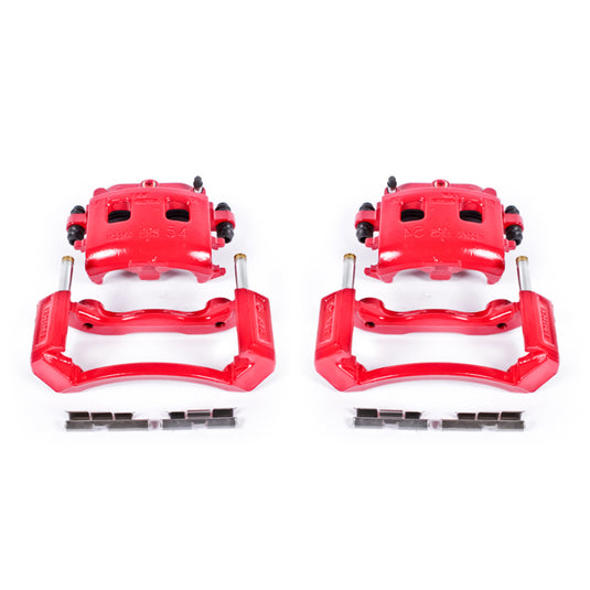 Power Stop 02-05 Dodge Ram 1500 Front Red Calipers w/Brackets - Pair