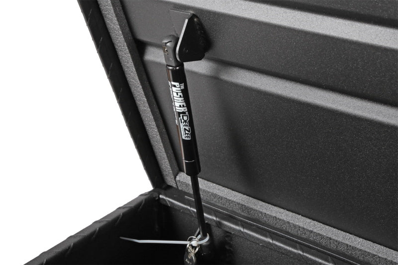 Load image into Gallery viewer, Deezee Universal Tool Box - Red Crossover - Single Lid Black BT Pull Handle (Low/Txt Blk)
