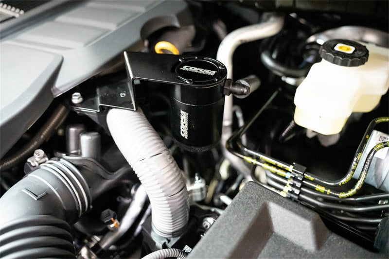 Load image into Gallery viewer, Corsa 22-24 Toyota Tundra 4WD 3.4L V6 Aluminum Oil Catch Can w/ Bracket
