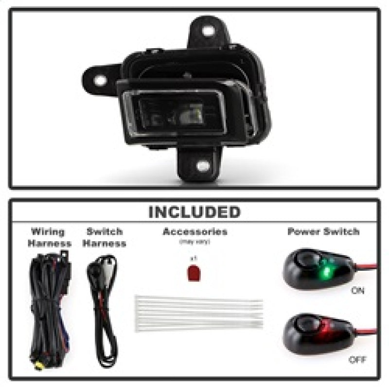 Load image into Gallery viewer, Spyder 23-25 GMC Sierra 1500 OEM Style LED Fog Light w/ Switch - Clear (FL-GS2023-LED-C)

