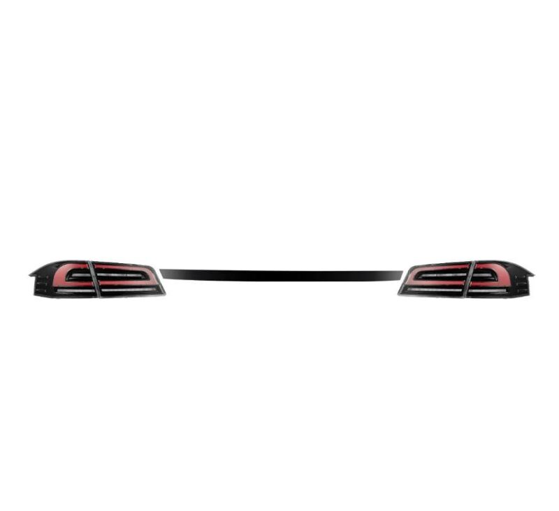 Load image into Gallery viewer, AlphaRex 12-21 Tesla Model S LUXX-Series LED Tail Lights - Black/Red
