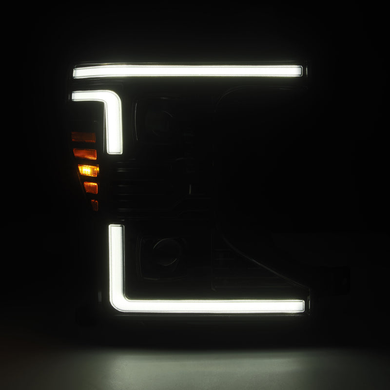 Load image into Gallery viewer, AlphaRex 20-22 Ford F-250/350/450 SD LUXX-Series LED Proj Headlights Alpha-Bk w/Acv Light SS &amp; SBDRL
