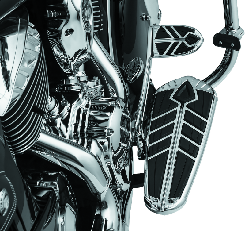 Load image into Gallery viewer, Kuryakyn Spear Driver Floorboard Inserts Indian Chrome
