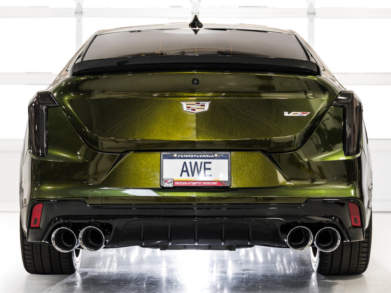 Load image into Gallery viewer, AWE Tuning 2021+ Cadillac CT4-V Blackwing SwitchPath Exhaust - Chrome Silver Tips

