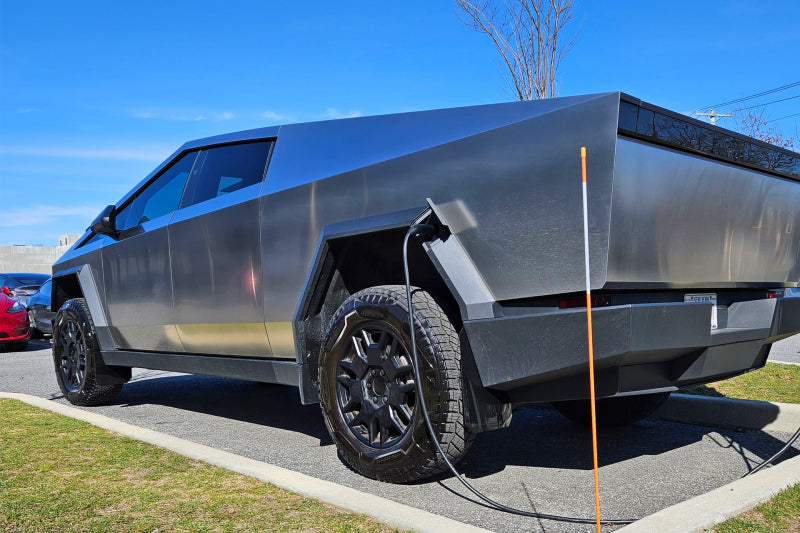 Load image into Gallery viewer, Rally Armor 2024 Tesla Cybertruck Black UR Mud Flap Metallic Black Logo

