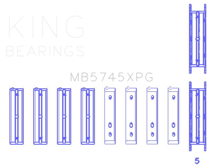 Load image into Gallery viewer, King Subaru FA20 FB20 - Size .025 Oversized Performance Tri-Metal Main Bearing Set
