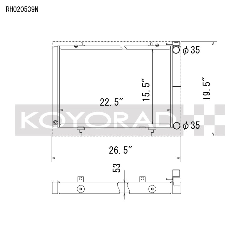 Load image into Gallery viewer, Koyo Nissan 240SX V8 Swap/KA24 Turbo Radiator
