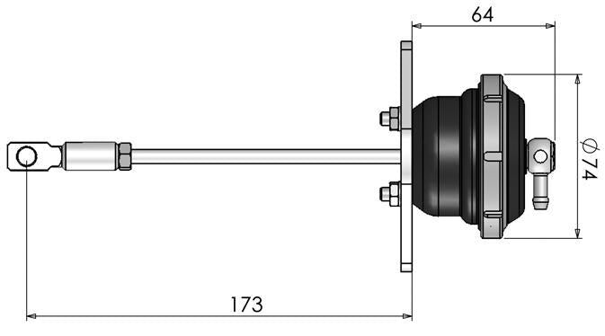 Load image into Gallery viewer, Turbosmart IWG75 Mitsubishi EVO 10 24 PSI Black Internal Wastegate Actuator
