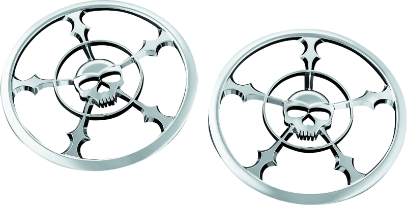Load image into Gallery viewer, Kuryakyn Zombie Speaker Grill 14-Up Touring Chrome
