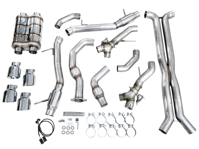 Load image into Gallery viewer, AWE Tuning 2021+ Cadillac CT4-V Blackwing SwitchPath Exhaust - Chrome Silver Tips
