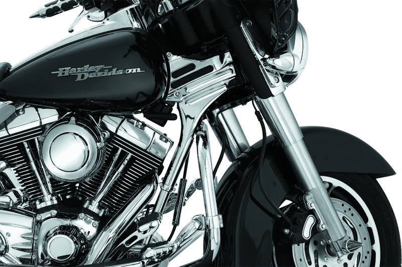 Load image into Gallery viewer, Kuryakyn Deluxe Neck Covers 95-07 Touring Models Chrome
