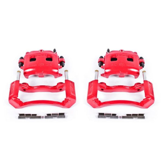 Power Stop 02-05 Dodge Ram 1500 Front Red Calipers w/Brackets - Pair