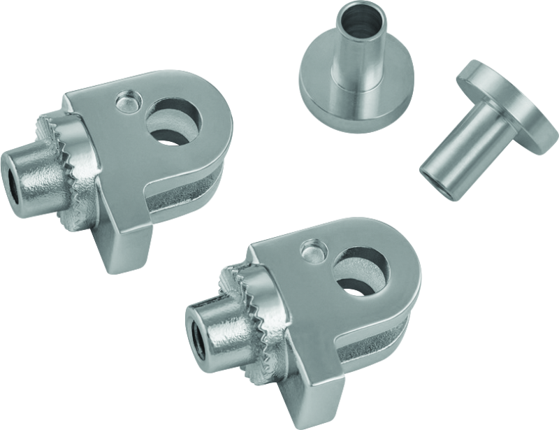 Load image into Gallery viewer, Kuryakyn Splined Peg Adaptor Triumph Chrome
