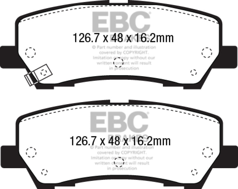 Load image into Gallery viewer, EBC 15+ Ford Mustang 2.3 Turbo Performance Pkg Yellowstuff Rear Brake Pads
