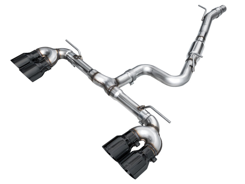 Load image into Gallery viewer, AWE MK8 Volkswagen Golf R 3in Track Edition Quad Exhaust - Diamond Black Tips

