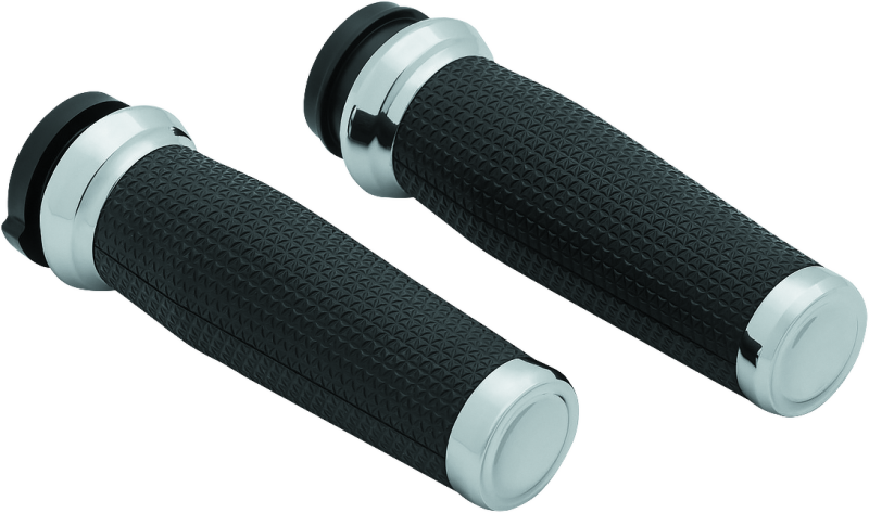 Load image into Gallery viewer, Kuryakyn Thresher Grips Throttle-By-Wire Chrome
