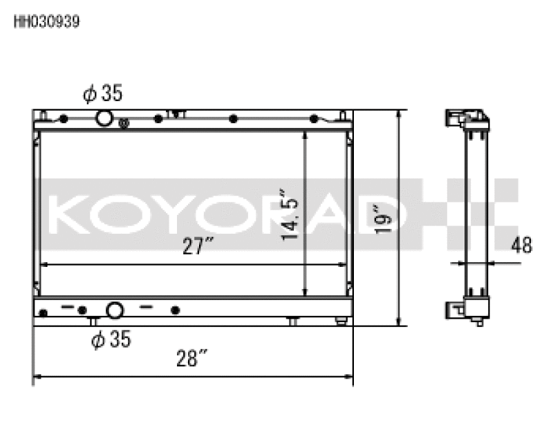 Load image into Gallery viewer, Koyo 97-00 Mitsubishi Evolution 4/5/6 Turbo (MT) Radiator *For use with 03-07 Evo Fan Shroud ONLY*
