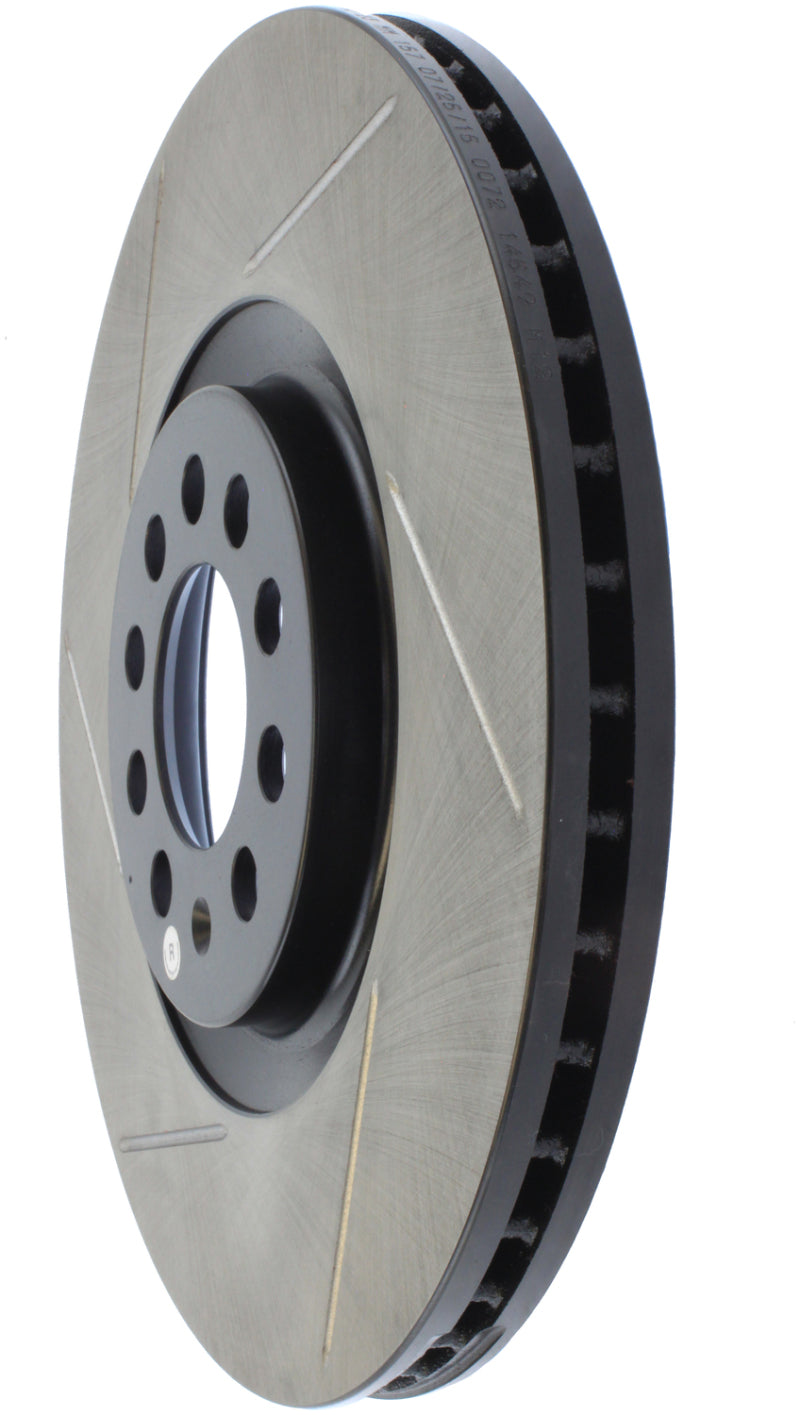 Load image into Gallery viewer, StopTech Power Slot 3/99-06 Audi TT/00-06 TT Quattro / 03-05 VW Golf GTi Right Front Slotted Rotor
